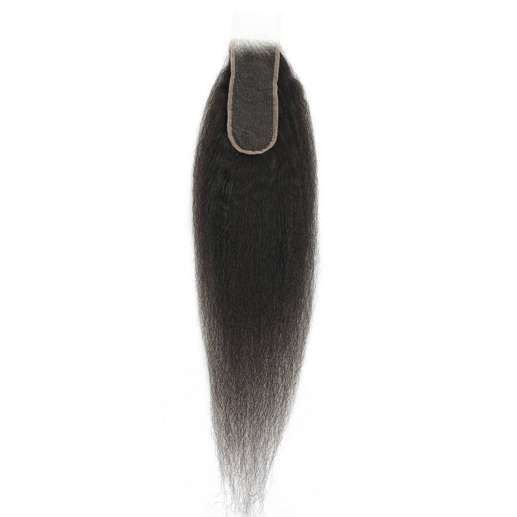 Kinky Straight 2x6 HD Lace 100% Human Hair Closure - Private Label