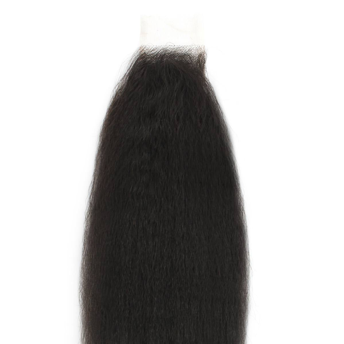 Kinky Straight 2x6 HD Lace 100% Human Hair Closure - Private Label