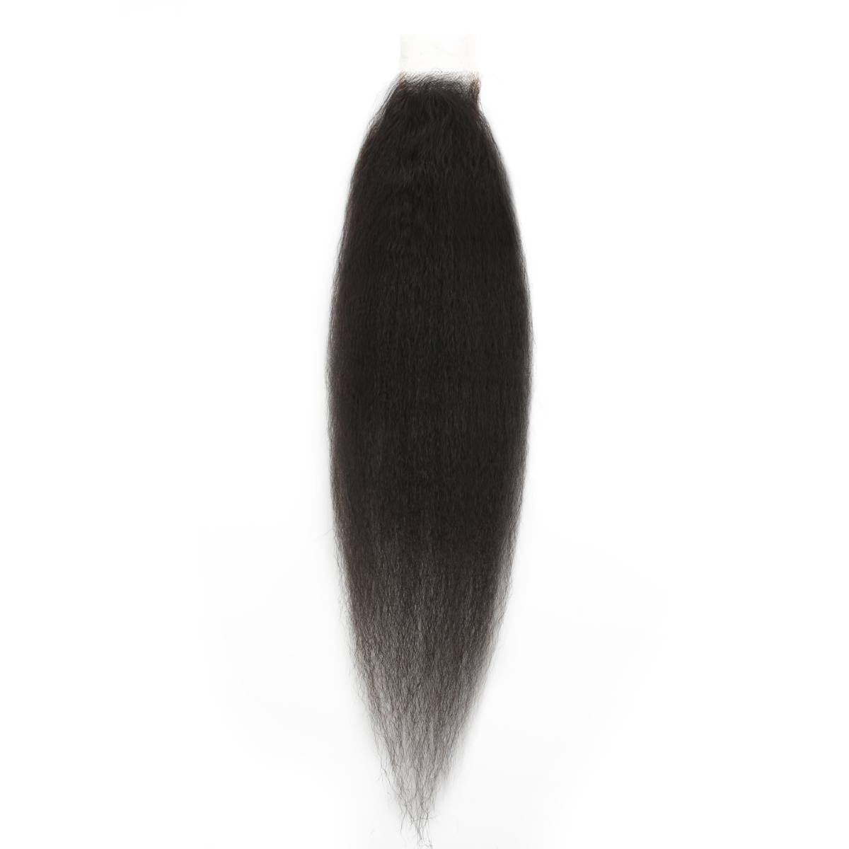 Kinky Straight 2x6 HD Lace 100% Human Hair Closure - Private Label