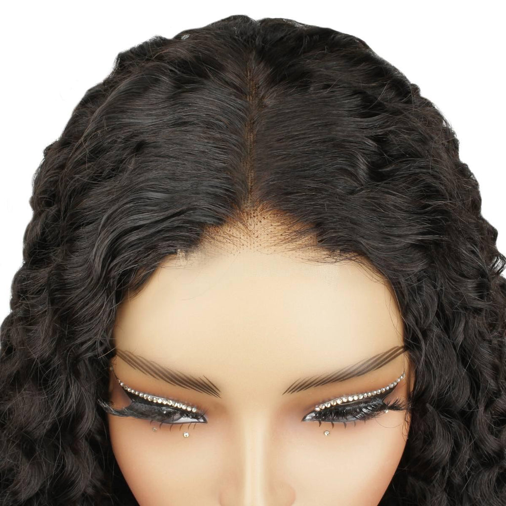 Deep Curly 2x6 HD Lace Closure 100% Human Hair Glueless Wig - Private Label