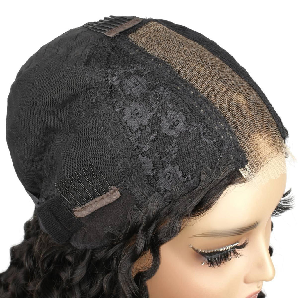 Deep Curly 2x6 HD Lace Closure 100% Human Hair Glueless Wig - Private Label