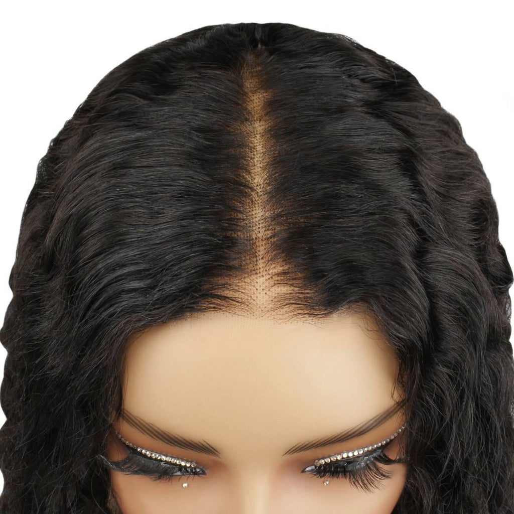 Beach Wave 2x6 HD Lace Closure 100% Human Hair Glueless Wig - Private Label