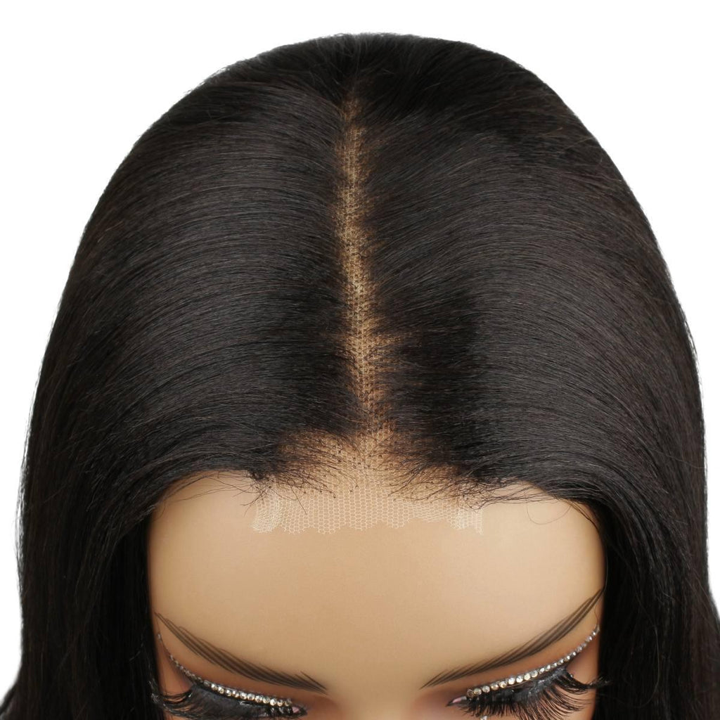 Yaki Straight 2x6 HD Lace Closure 100% Human Hair Glueless Wig - Private Label