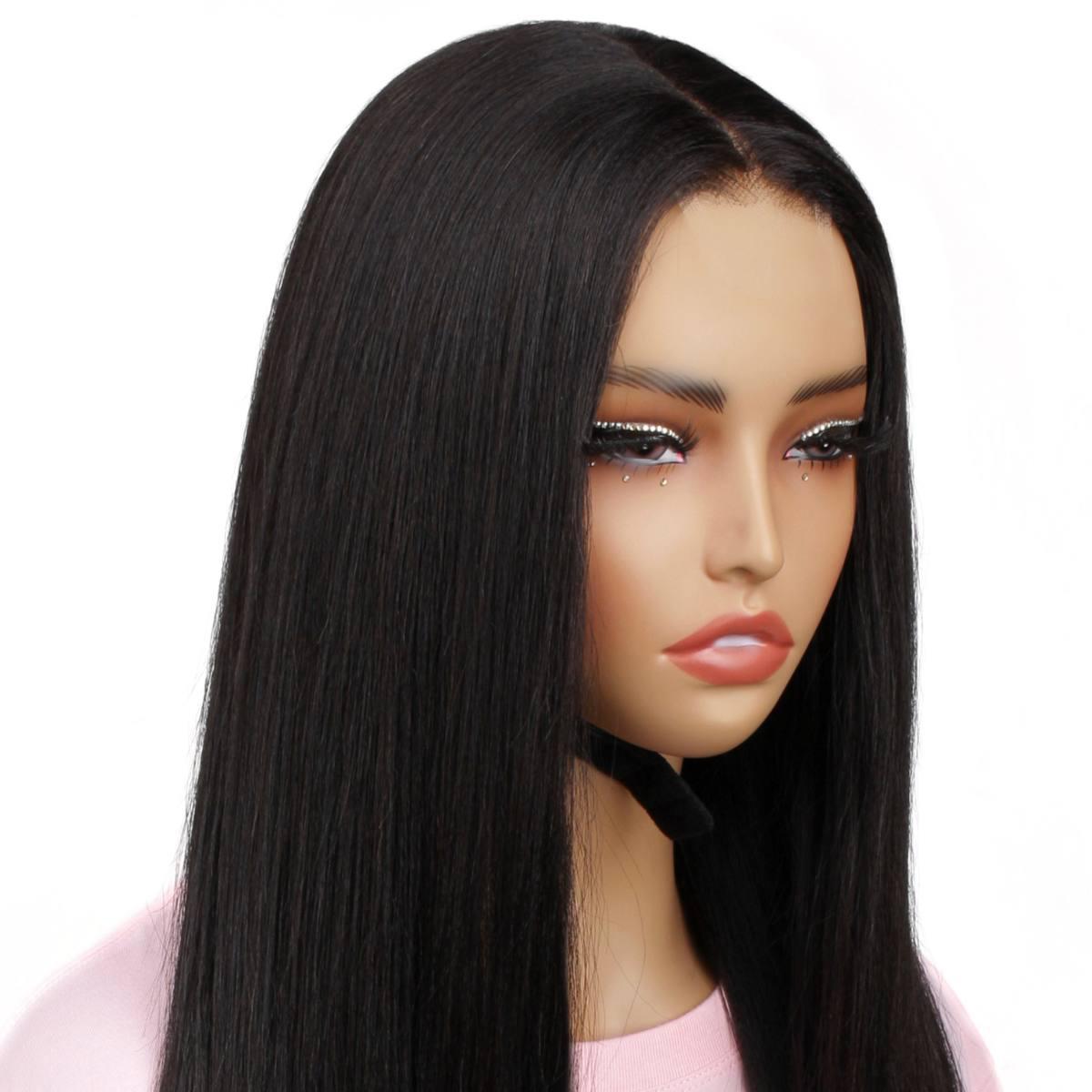 Yaki Straight 2x6 HD Lace Closure 100% Human Hair Glueless Wig - Private Label