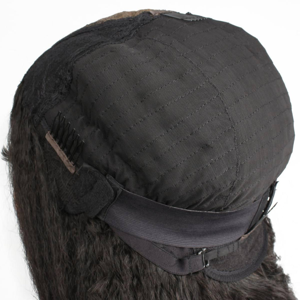 Kinky Straight 2x6 HD Lace Closure 100% Human Hair Glueless Wig - Private Label