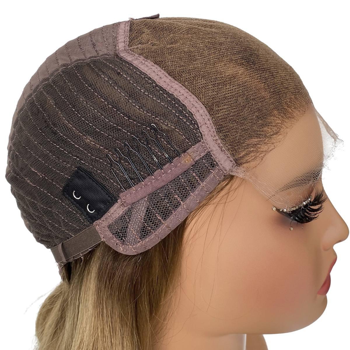 Honey Blonde Ombre Wavy 5x5 HD Lace 100% Human Hair Closure Wig - Private Label