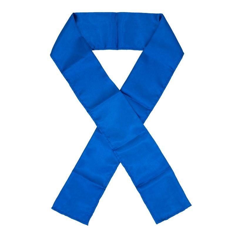 silk edge scarf blue