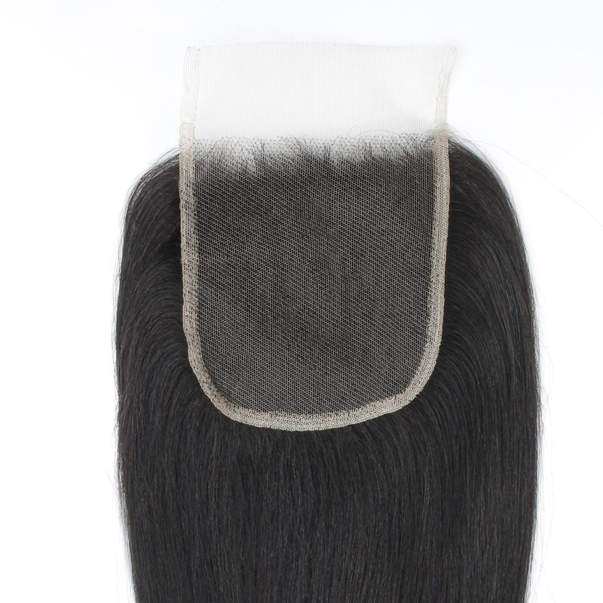 Yaki Straight 4x4 Transparent Lace Human Hair Closure - Private Label