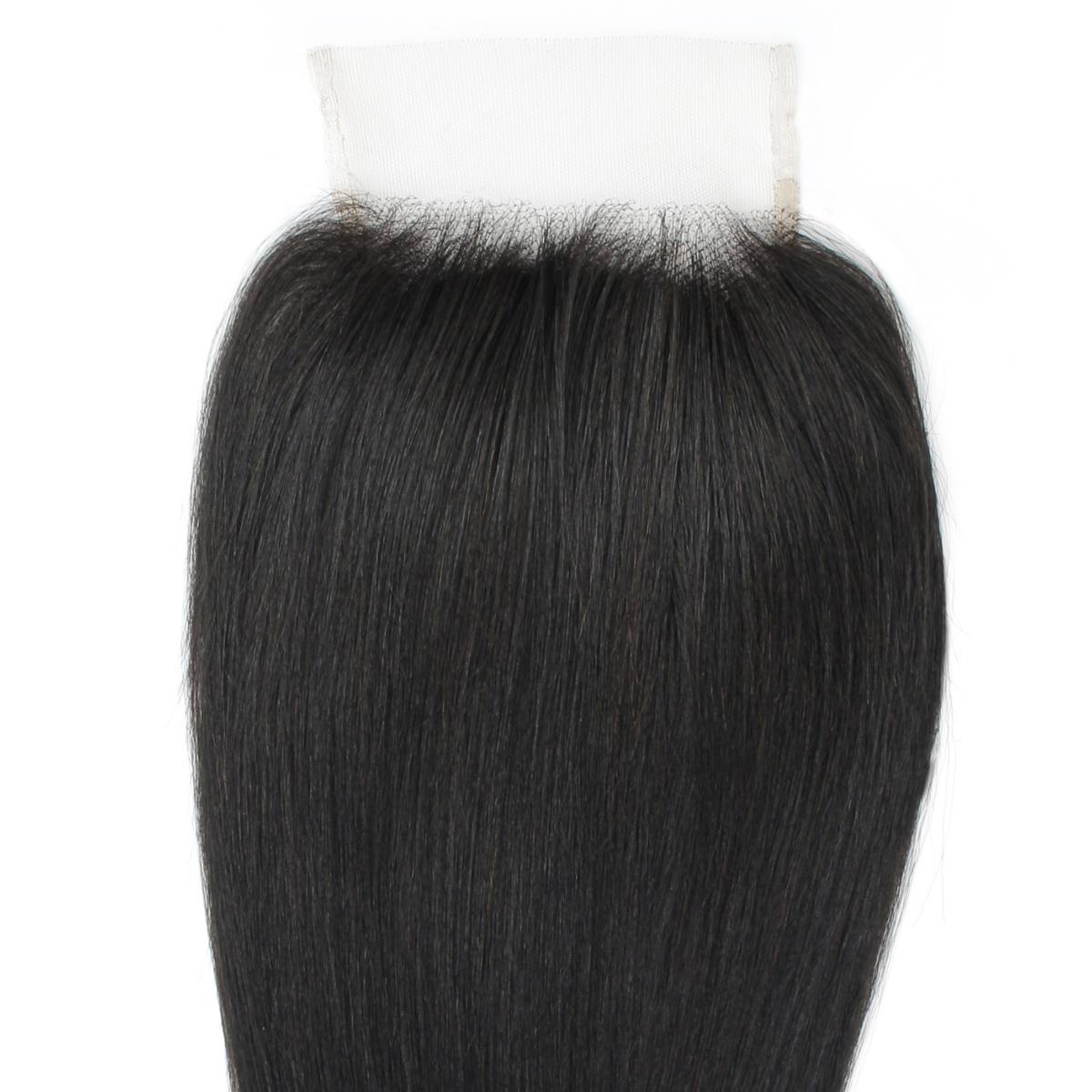 Yaki Straight 4x4 Transparent Lace Human Hair Closure - Private Label