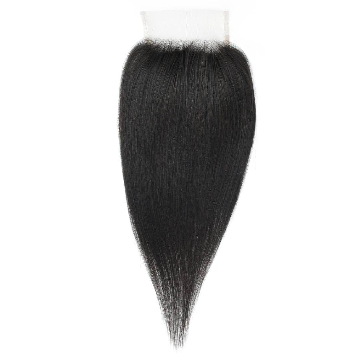 Yaki Straight 4x4 Transparent Lace Human Hair Closure - Private Label