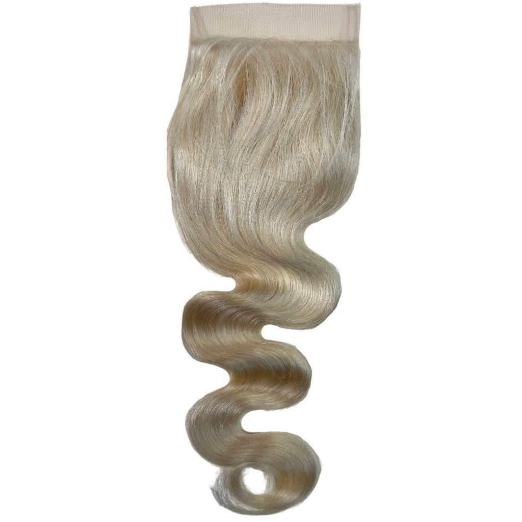 Blonde Body Wave 4x4 Transparent Lace 100% Human Hair Closure - Private Label