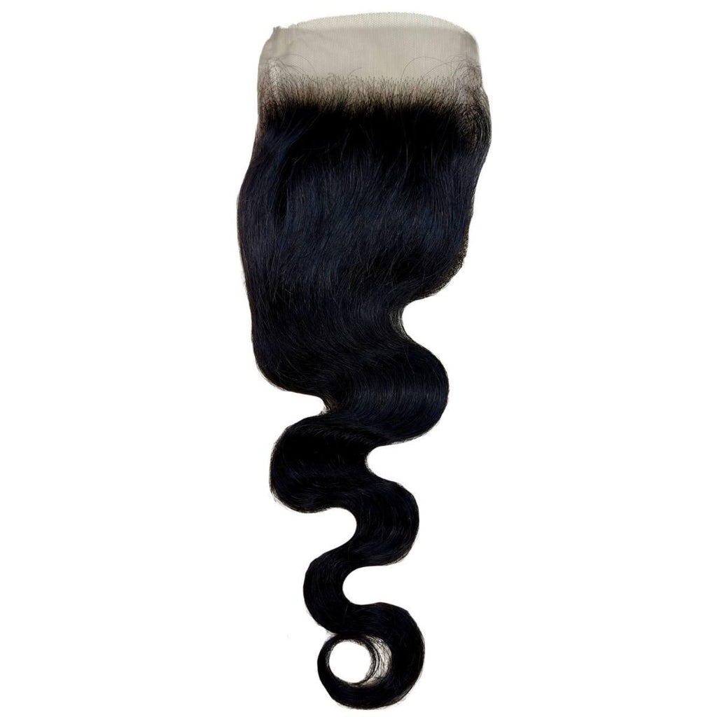 Malaysian Body Wave 4x4 Transparent Lace Human Hair Closure - Private Label