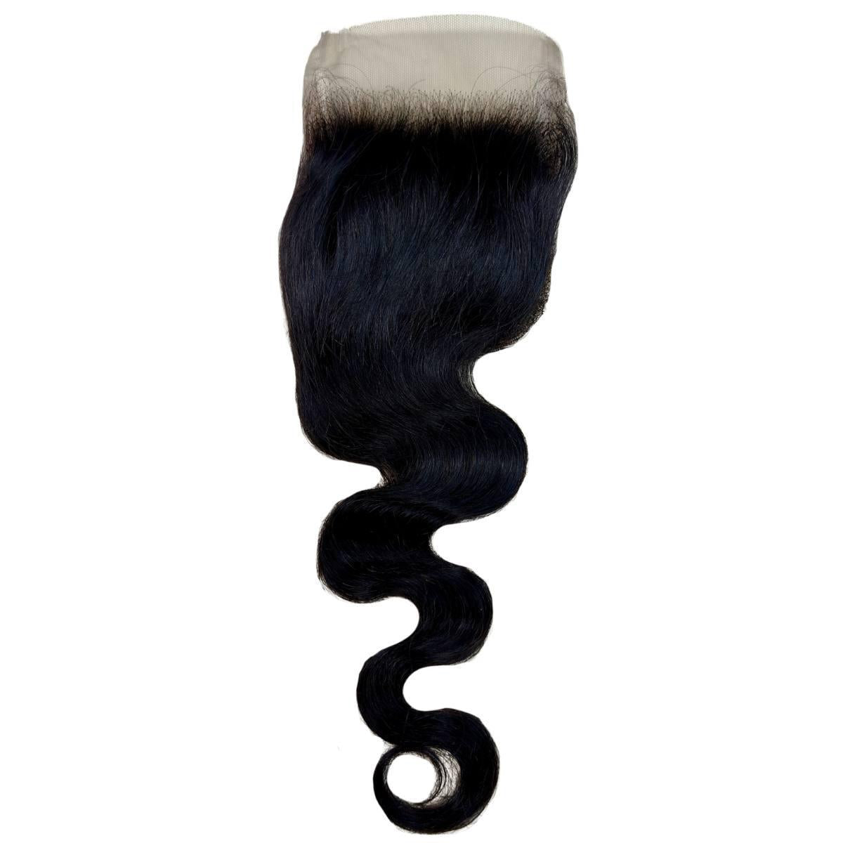 Malaysian Body Wave 4x4 Transparent Lace Human Hair Closure - Private Label