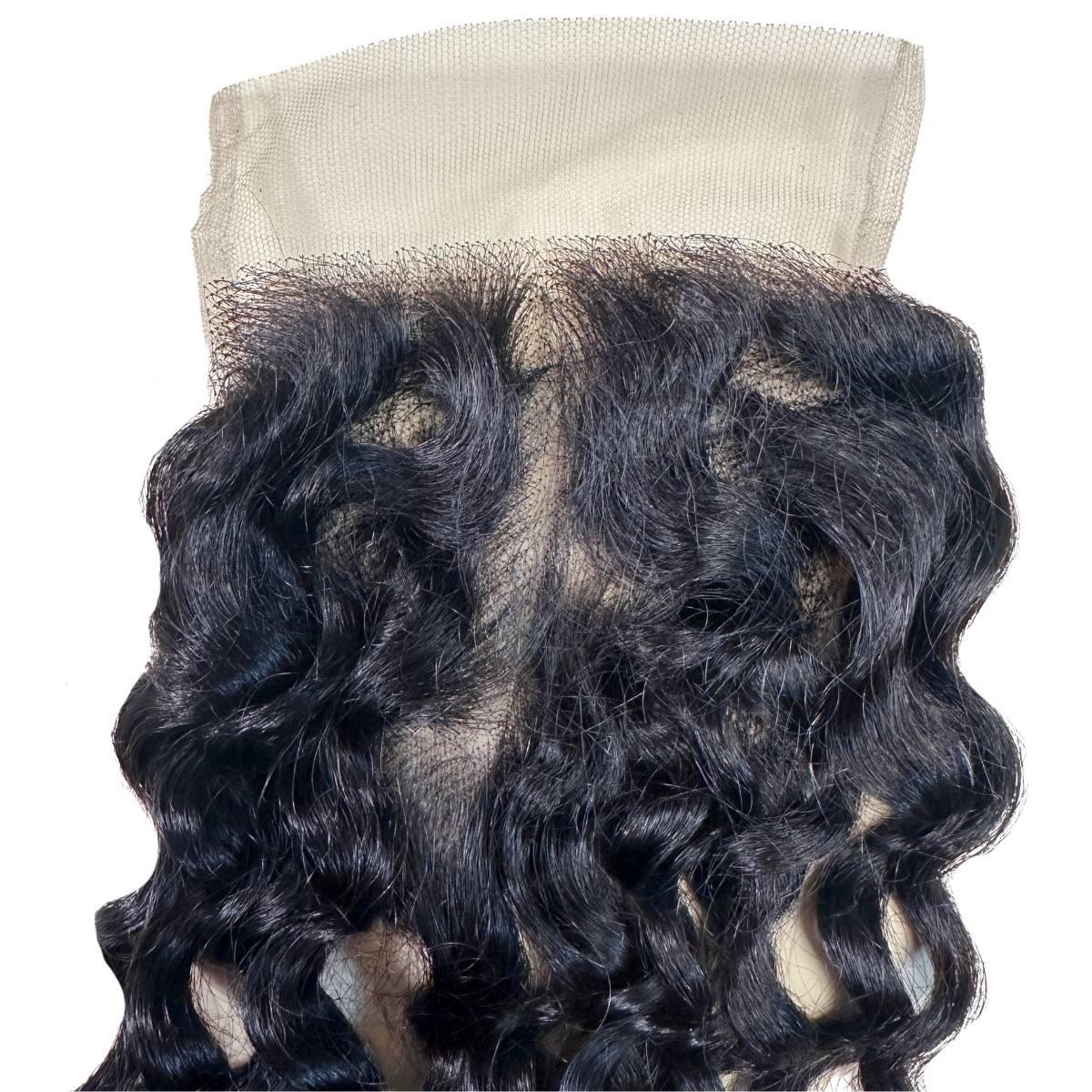 Spanish Wave 4x4 Transparent Lace Human Hair Closure - Private Label