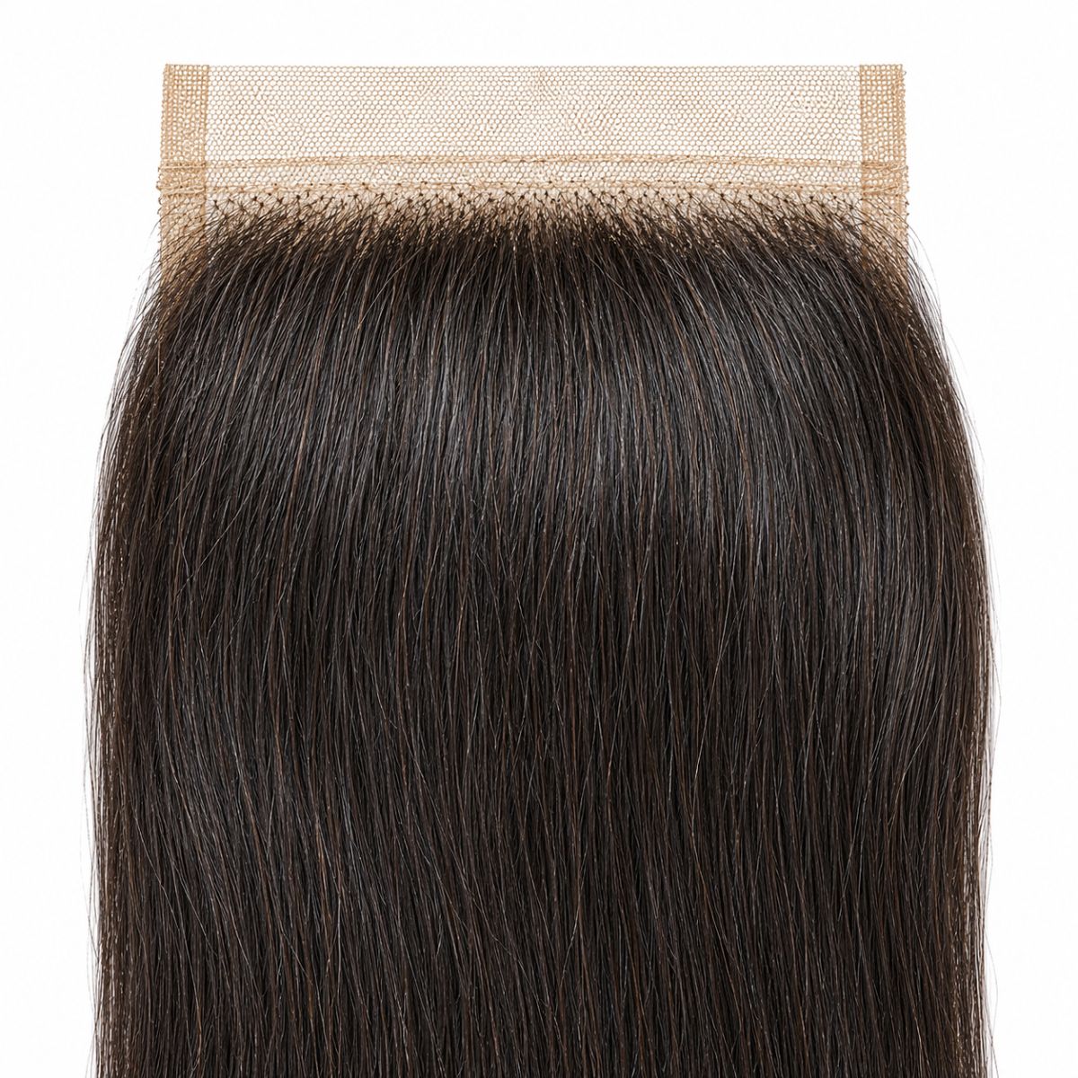 4x4 standard lace straight closure made with 100% virgin human hair in natural black