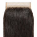 4x4 standard lace straight closure made with 100% virgin human hair in natural black