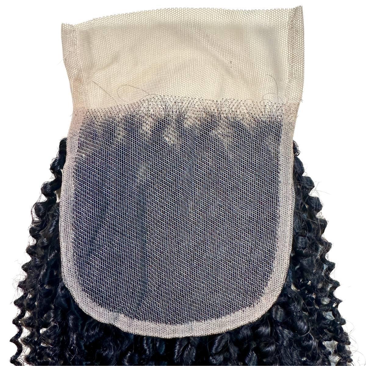 Afro Kinky Curly 4x4 Transparent Lace Human Hair Closure - Private Label
