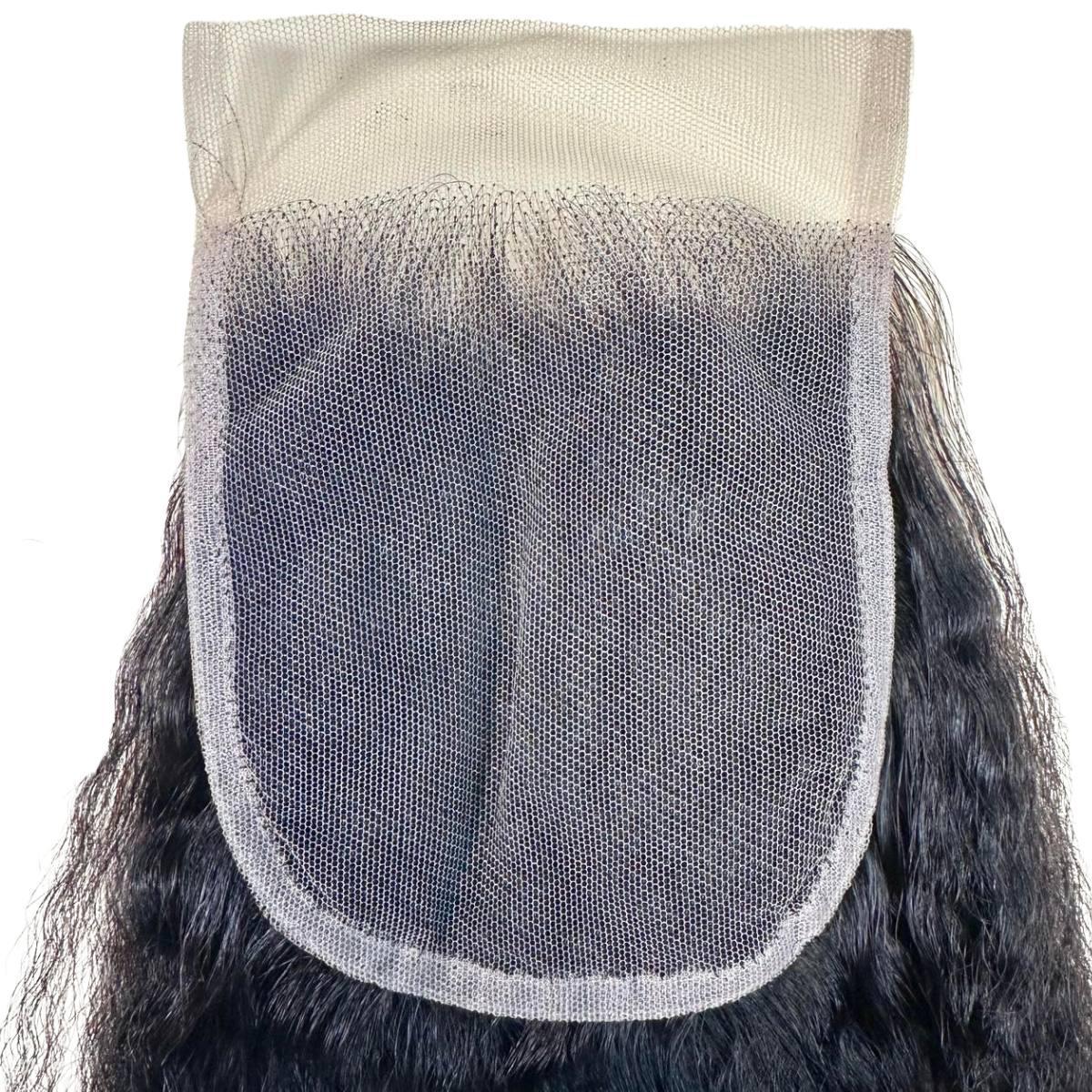Kinky Straight 4x4 Transparent Lace Human Hair Closure - Private Label
