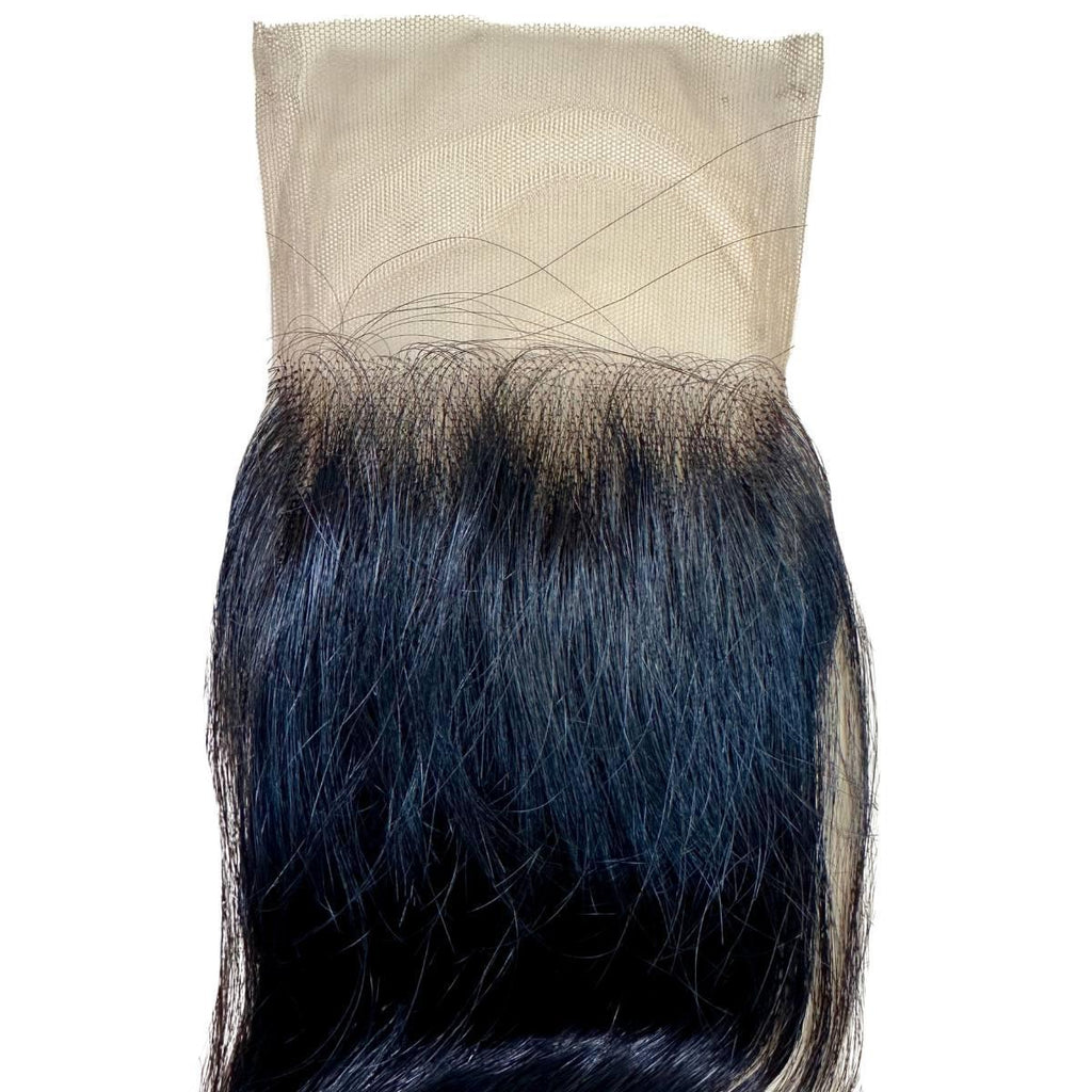 Raw Indian Wavy 4x4 Transparent Lace 100 % Human Hair Closure - Private Label