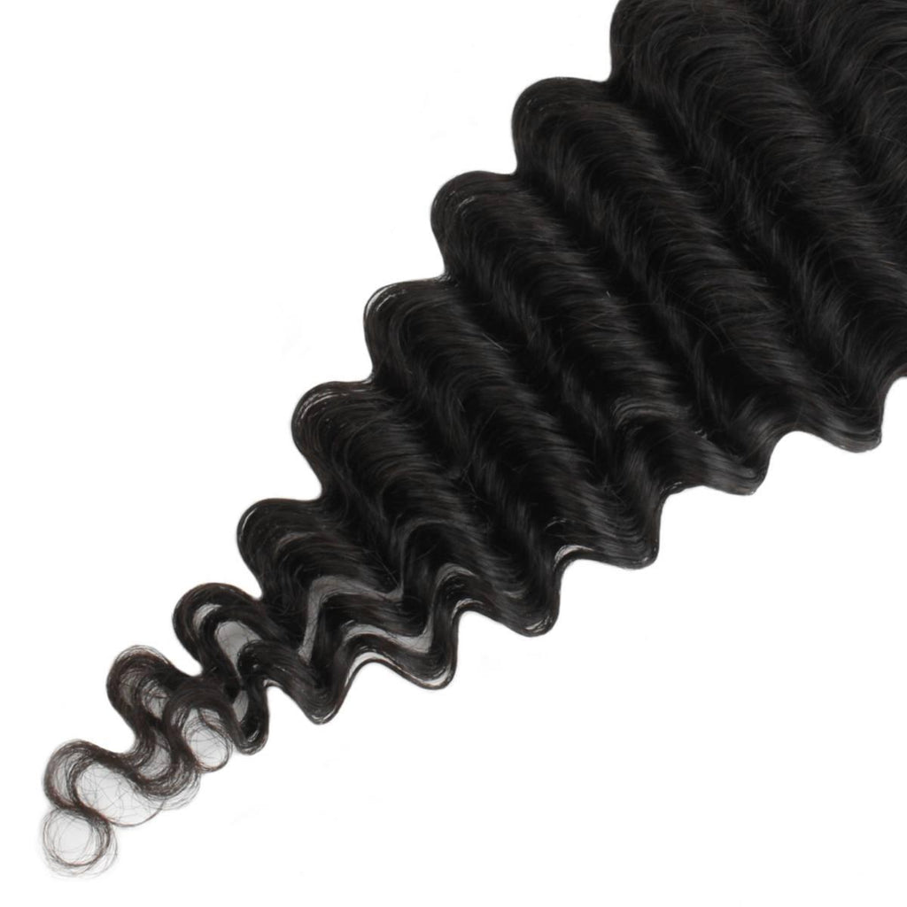 Deep Wave 4x4 Transparent Lace Human Hair Closure - Private Label