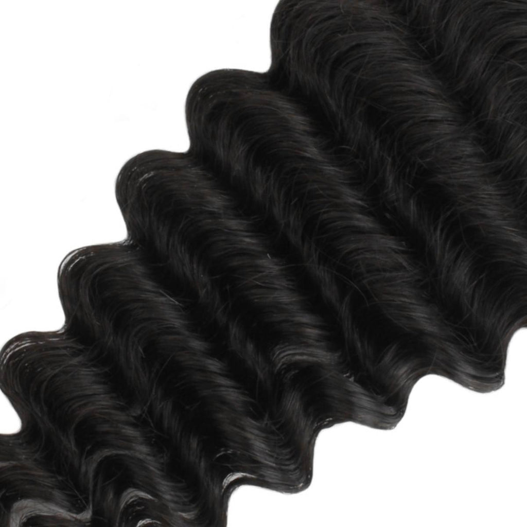 Deep Wave 4x4 Transparent Lace Human Hair Closure - Private Label