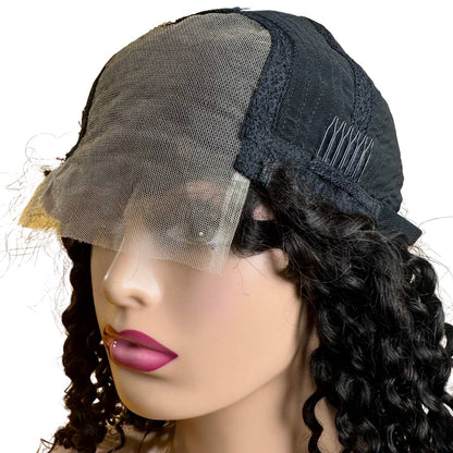 Water Wave 4x4 Transparent Closure Human Hair Wig SALE