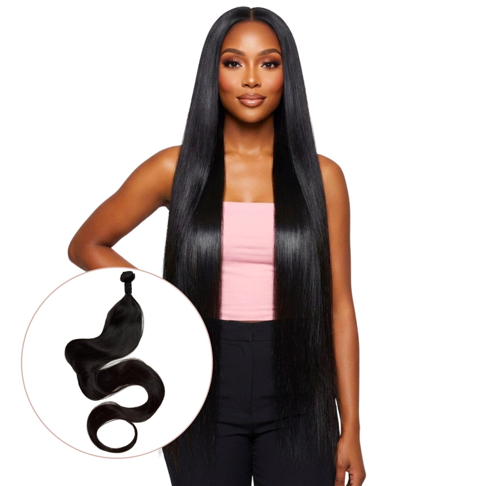 50" Raw Straight 100% Human Hair Bundle - Private Label