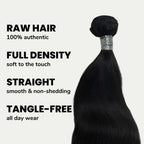 55" Raw Straight 100% Human Hair Bundle - Private Label