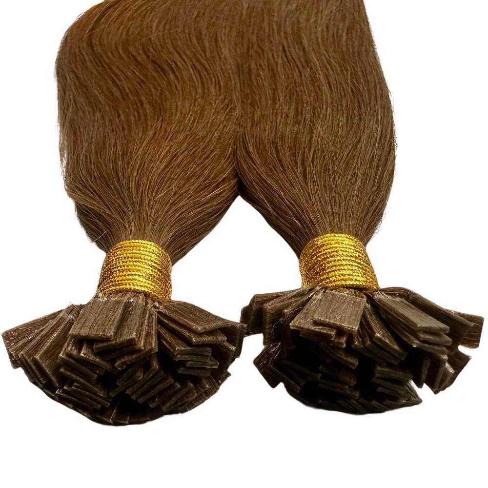 Medium Brown Straight Flat-Tip