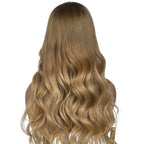 Honey Blonde Ombre Wavy 5x5 HD Lace 100% Human Hair Closure Wig - Private Label