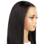 Jet Black Straight 13x4 HD Lace Front Wig - Private Label