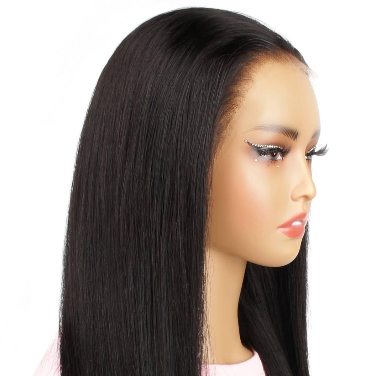 Jet Black Straight 13x4 HD Lace Front Wig - Private Label