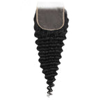 Deep Wave 5x5 Transparent Lace Human Hair Closure - Private Label