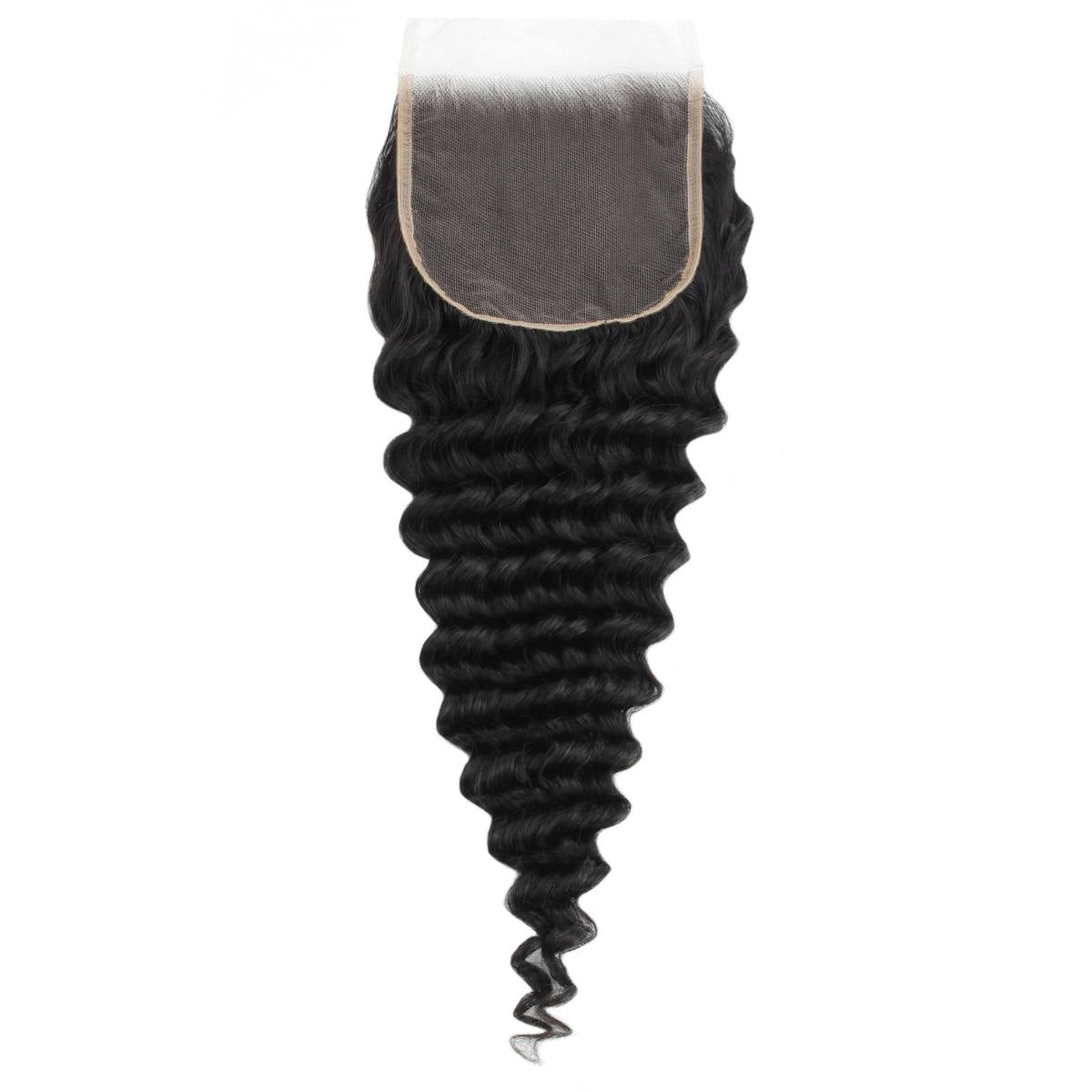 Deep Wave 5x5 Transparent Lace Human Hair Closure - Private Label