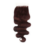 Burgundy Body Wave 5x5 HD Lace Human Hair Closure - Private Label