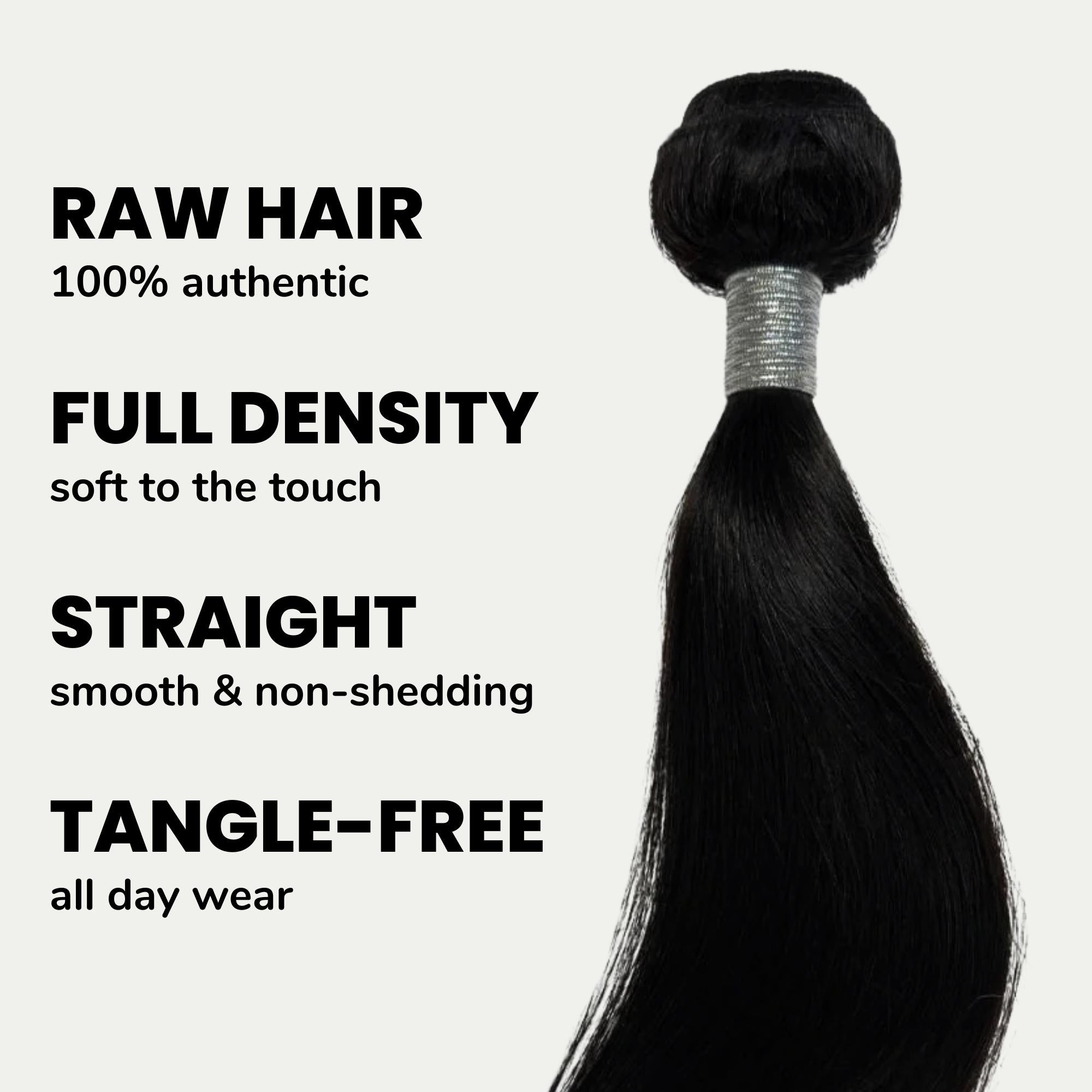 60" Raw Straight 100% Human Hair Bundle - Private Label