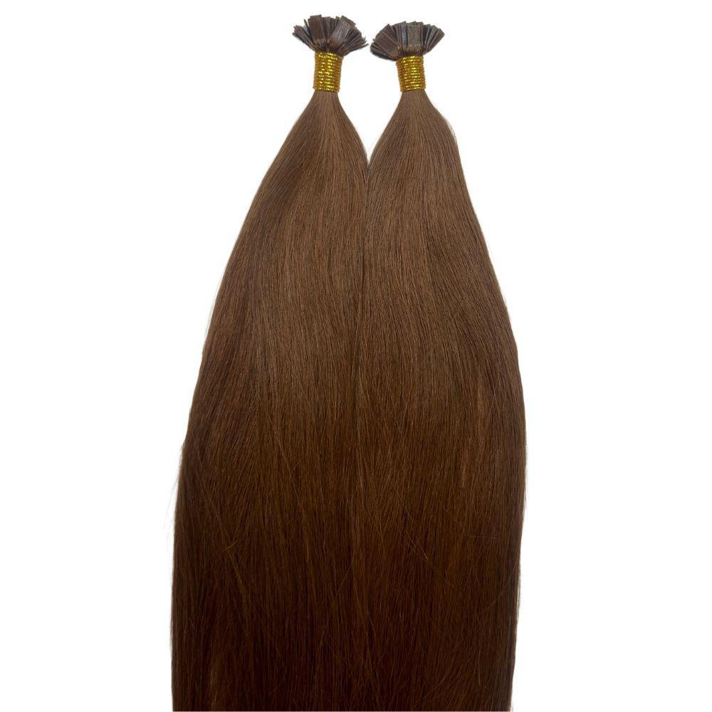 Medium Brown Straight Flat-Tip