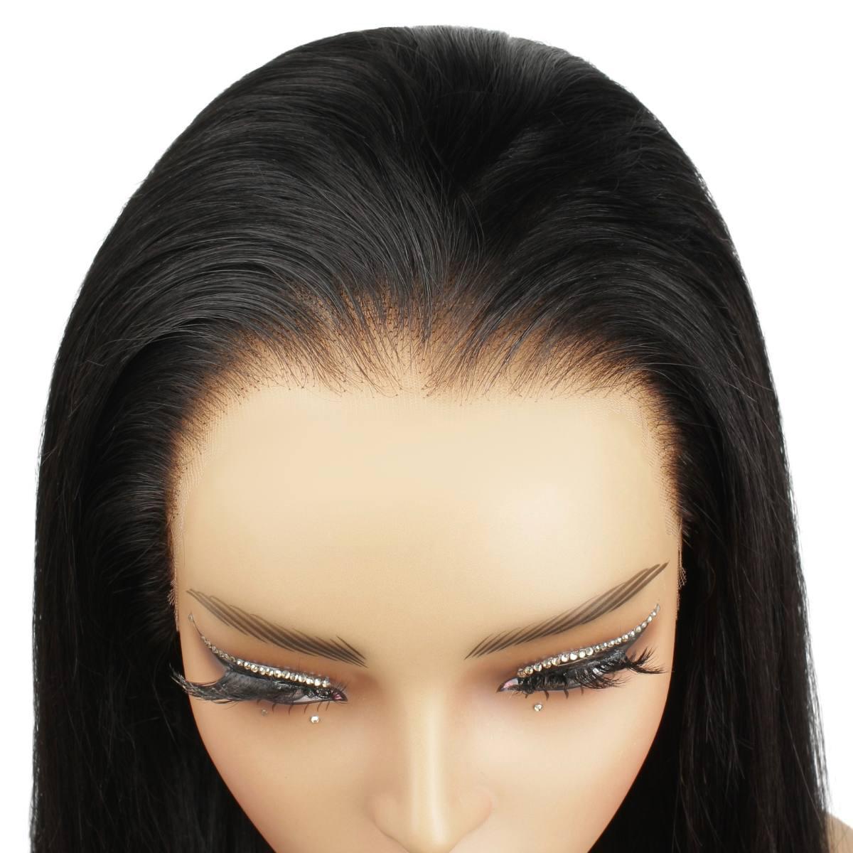 Jet Black Straight 13x4 HD Lace Front Wig - Private Label