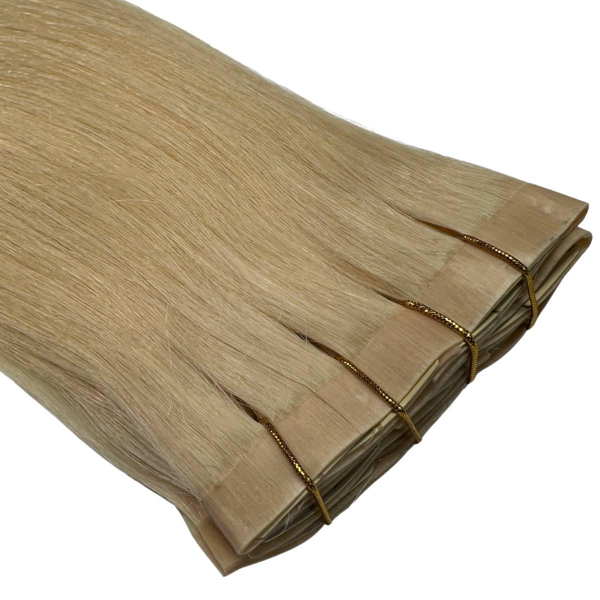 Raw Blonde Straight Seamless Clip - In 100% Human Hair Extensions - Private Label