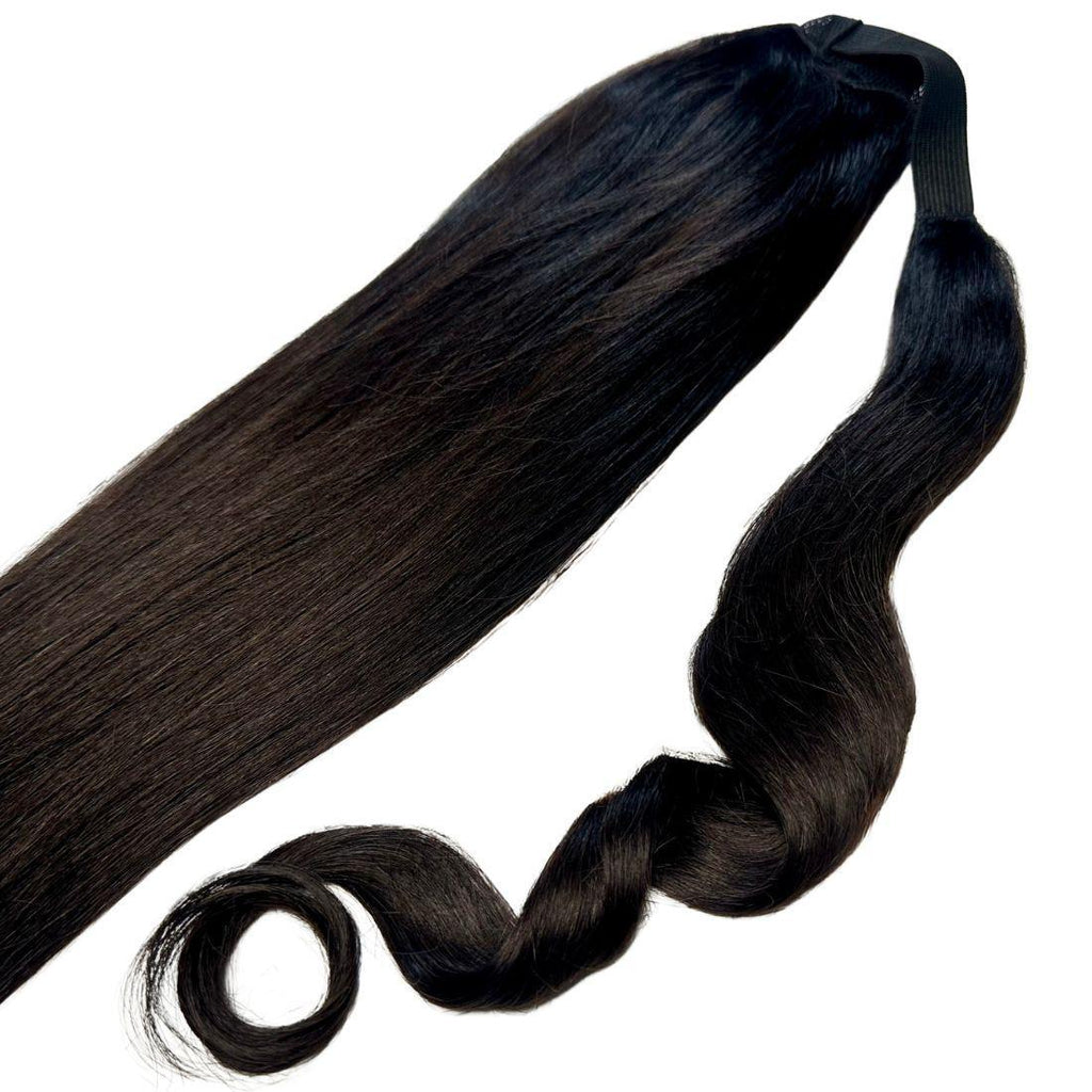 Natural Black 100% Human Hair Ponytail Extension - Private Label