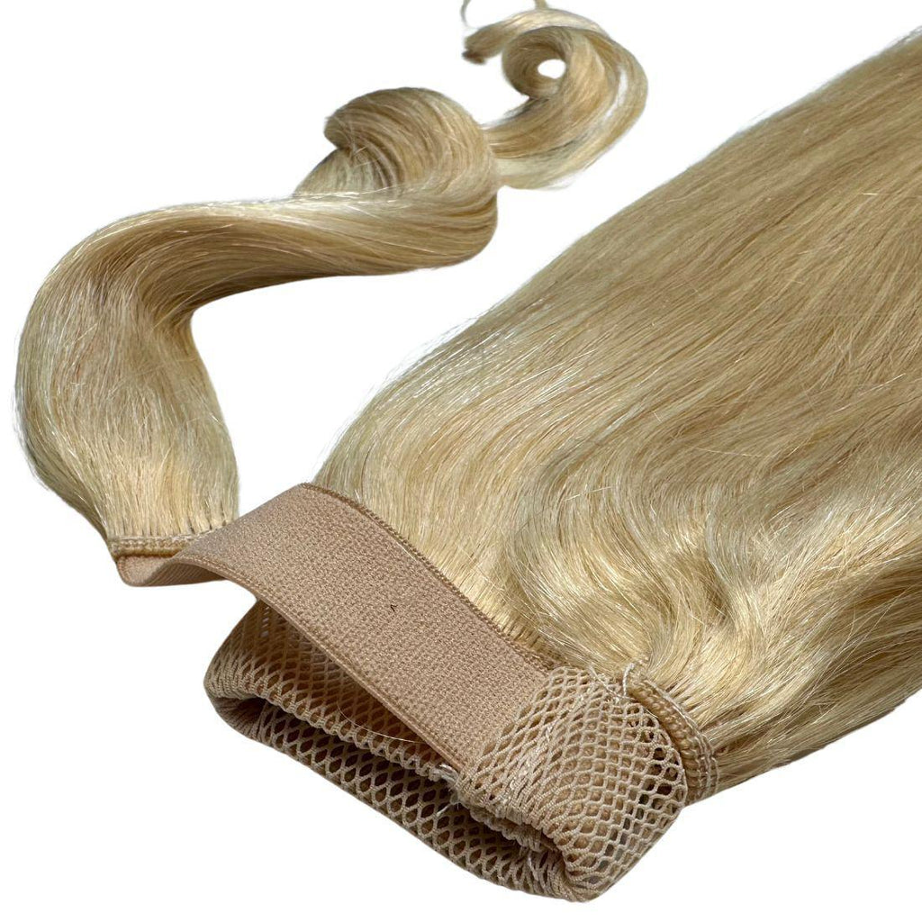Bleach Blonde 100% Human Hair Ponytail Extension - Private Label