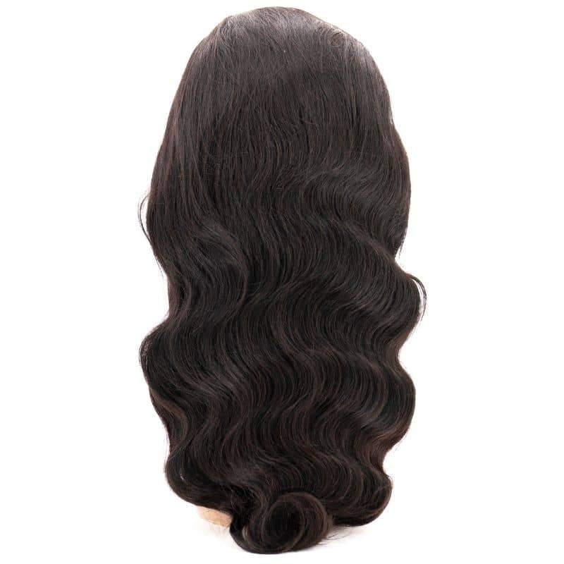 body wave transparent wig closure back