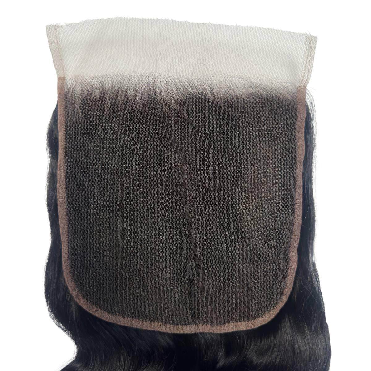 7x7 hd jet black body wave closure