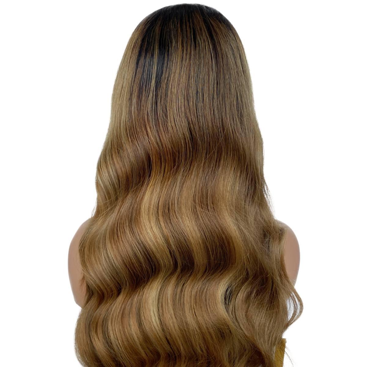 Raw Dark Blonde Balayage Wavy 5x5 HD Closure Wig - Private Label