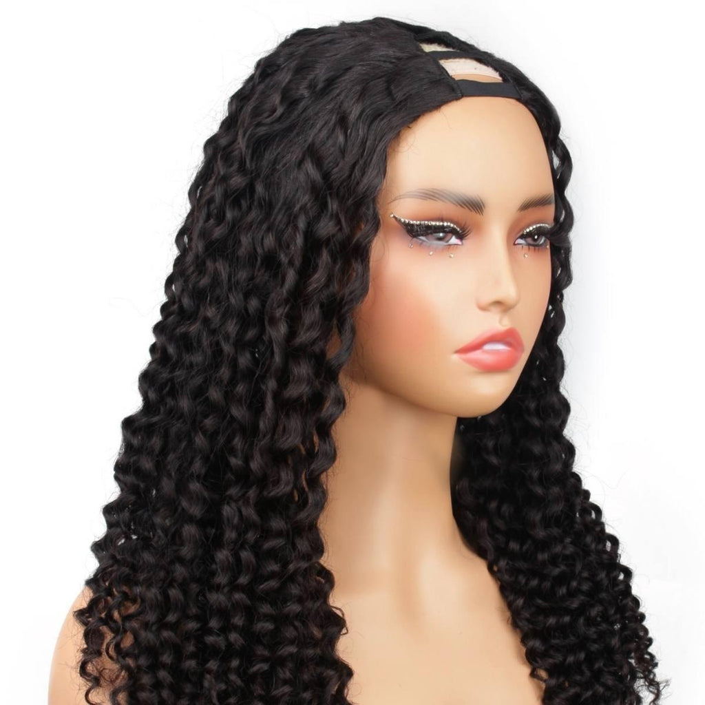 Deep Curl V Part 100% Human Hair Wig - Private Label