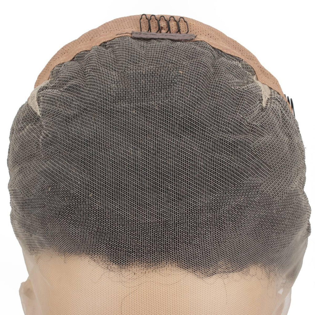 Natural Black Transparent Full Lace 100% Human Hair Afro Wig - Private Label