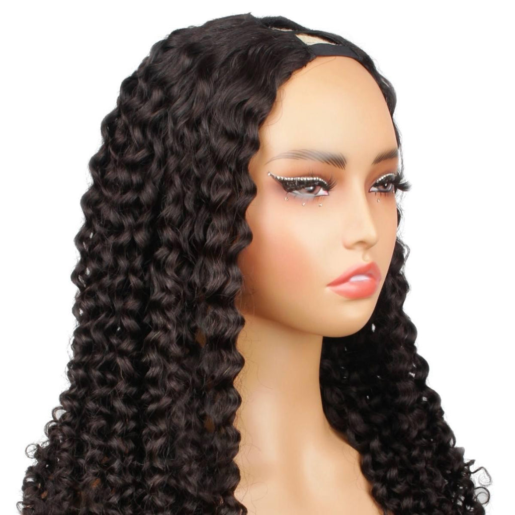 Tight Curl V Part 100% Human Hair Wig - Private Label