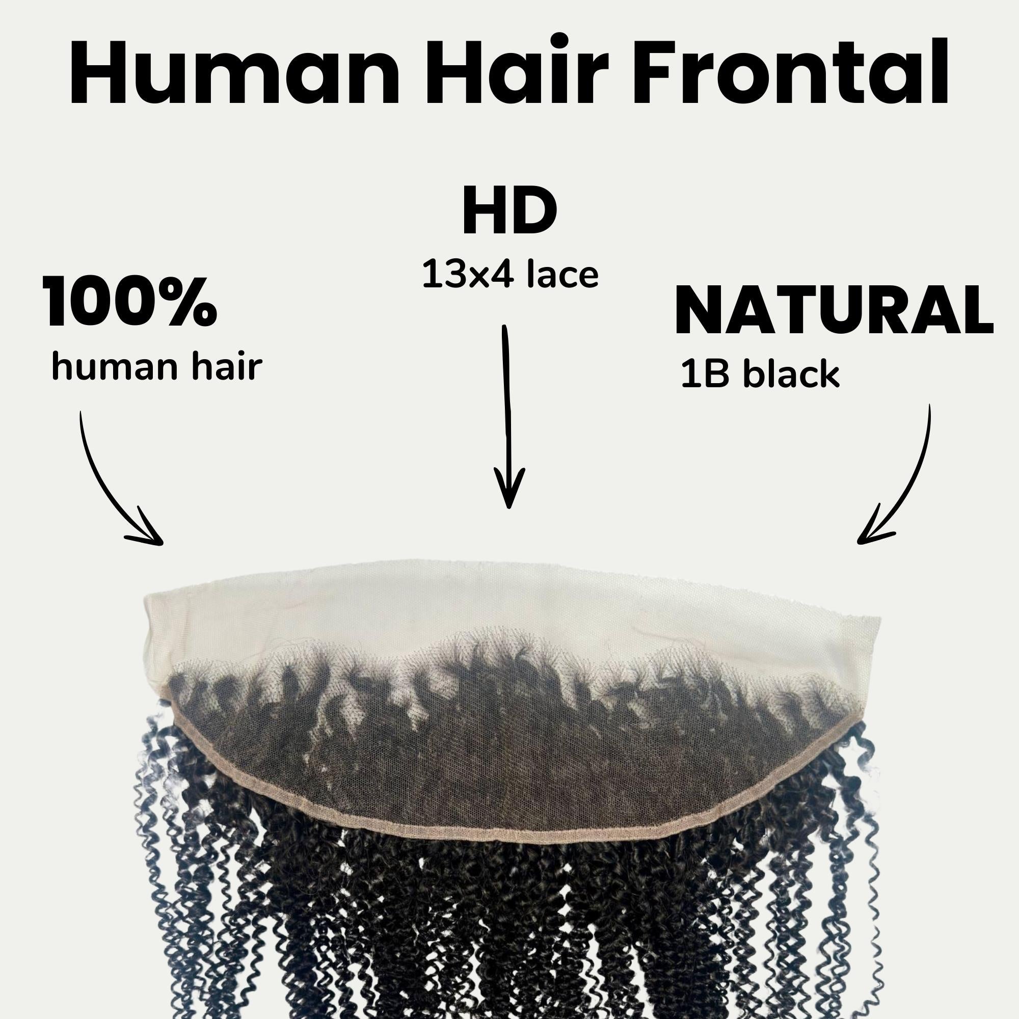 Afro Kinky 13x4 HD Lace Human Hair Frontal - Private Label