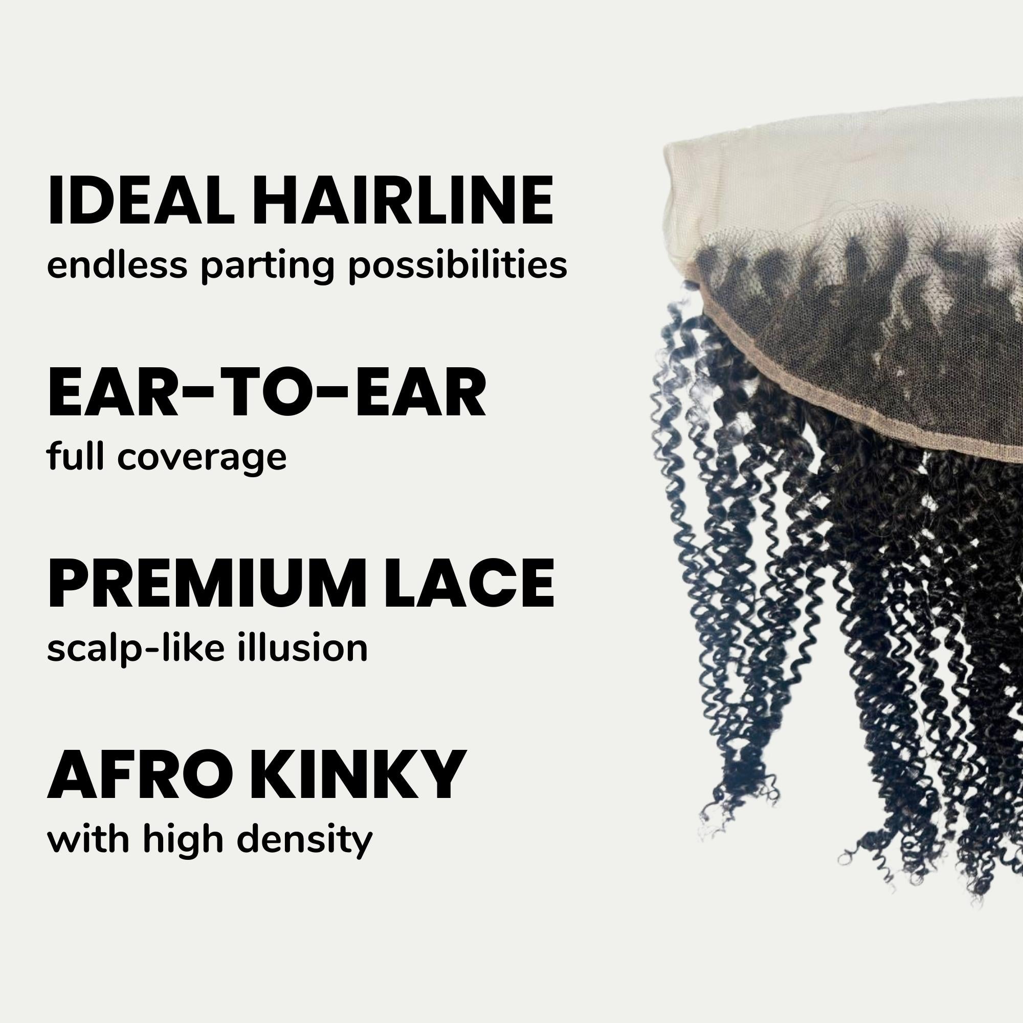 Afro Kinky 13x4 HD Lace Human Hair Frontal - Private Label