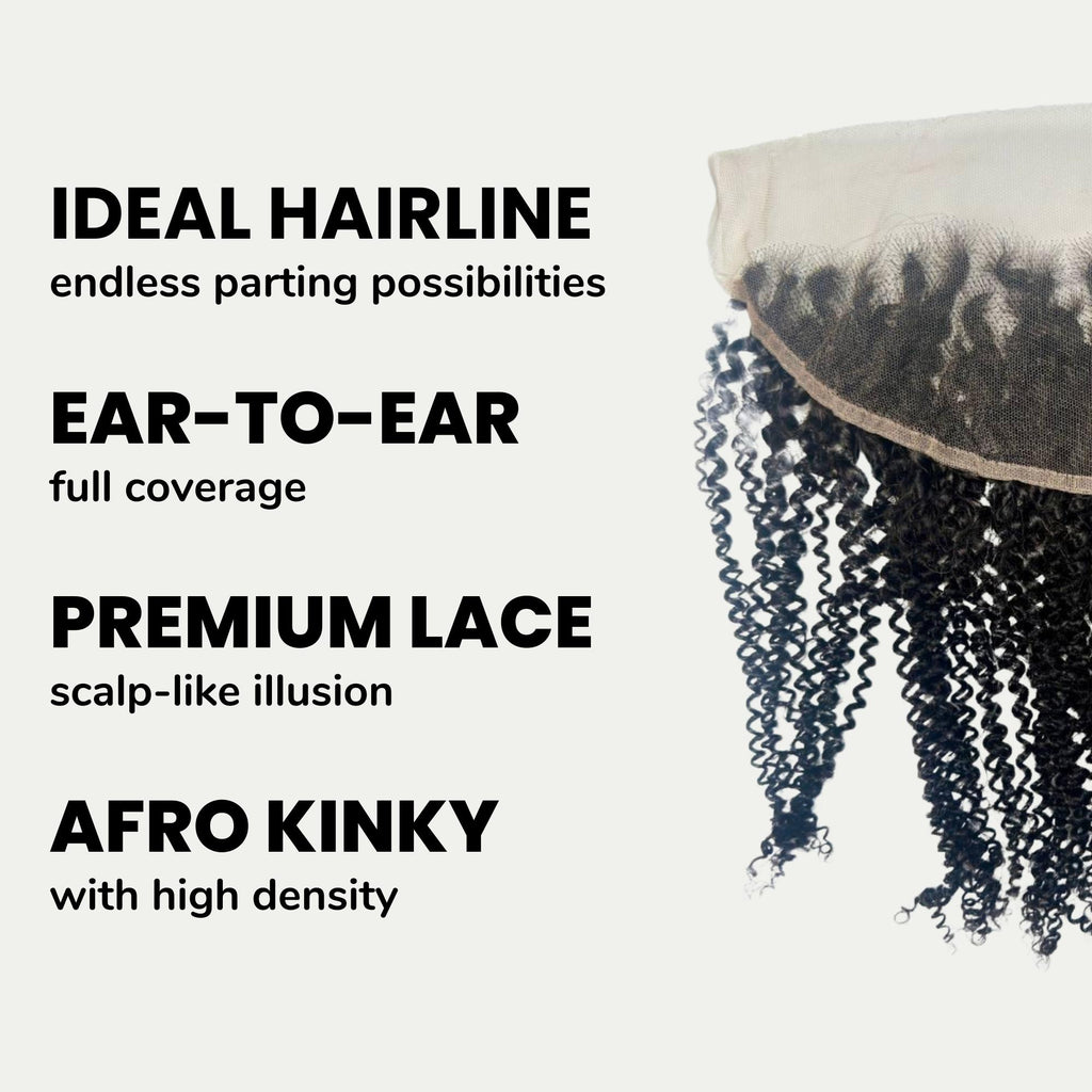 Afro Kinky 13x4 HD Lace Human Hair Frontal - Private Label